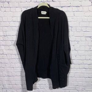 Pact Womens Organic Oversized Sweater Black Size S/M Casual Lagenlook Business